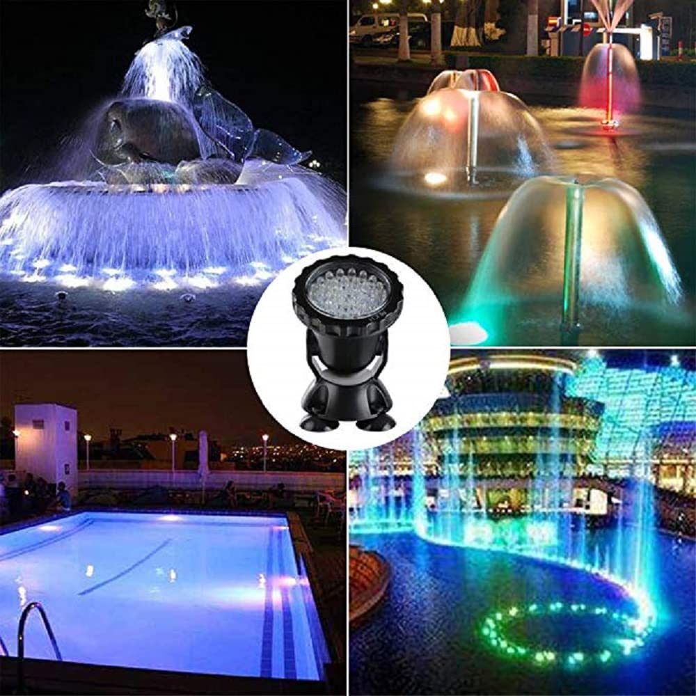 LED-Glühbirnen, 1/2/3/4/5 Stück/Set, Aquariumbeleuchtung, wasserdicht, IP68, RGB, 36 LEDs, Unterwasser-Scheinwerfer für Schwimmbecken, Springbrunnen, Teich, Wassergarten, LED-Glühb
