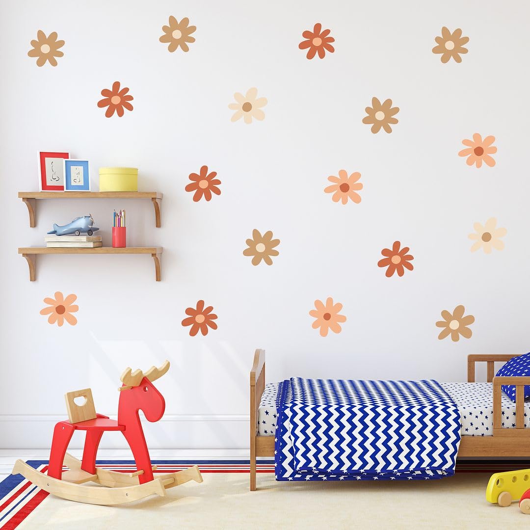 CVANU 6 Sheets of Beautiful Flowers Wall Sticker Printed on Frosted Vinyl Self-Adhesive for Wall Decoration (8.3inchX11.7inch)_F163 - Image 3 thumbnail