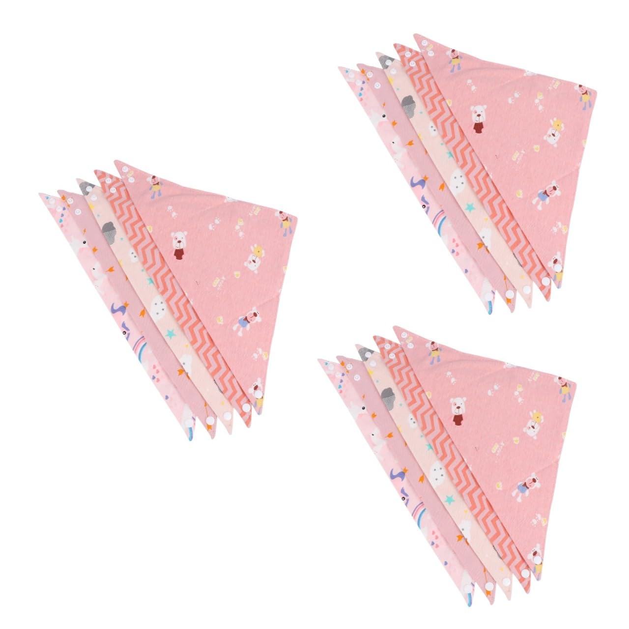 Abaodam bavaglini semplici bavaglini per il pranzo bavaglini impermeabili salviette di saliva bavaglini per neonati sciarpe triangolari infantili bavaglini neonati rosa