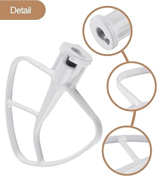 MEET JUICE K45B Coated Flat Beater, Compatible with KitchenAid Paddle for Mixer, KitchenAid Accessories and Attachments Fits for 4.5-5 Quart Tilt-Head Stand Mixer