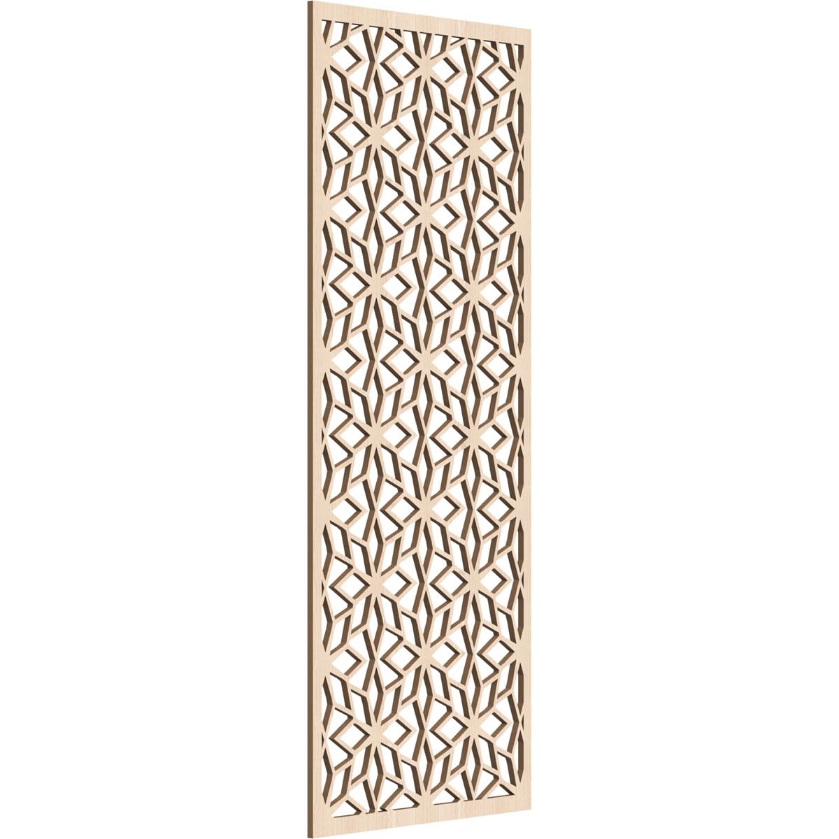 Lake Decorative Pierced Fretwork Wood Wall Panels, 15 3/8"W x 39 3/8"H x 1/4"T, Red Oak