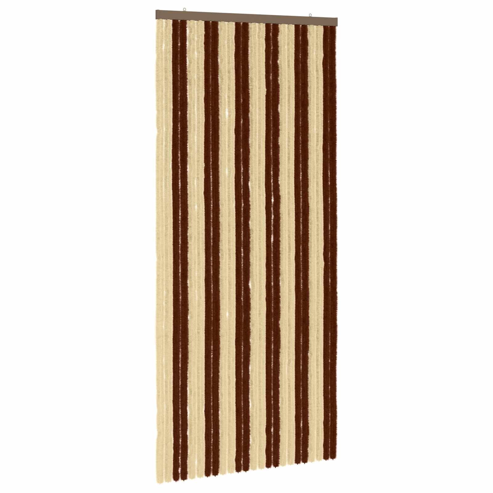 vidaXL Insect Curtain Chenille Brown and Beige 100 x 220 cm 100% PP — image 1