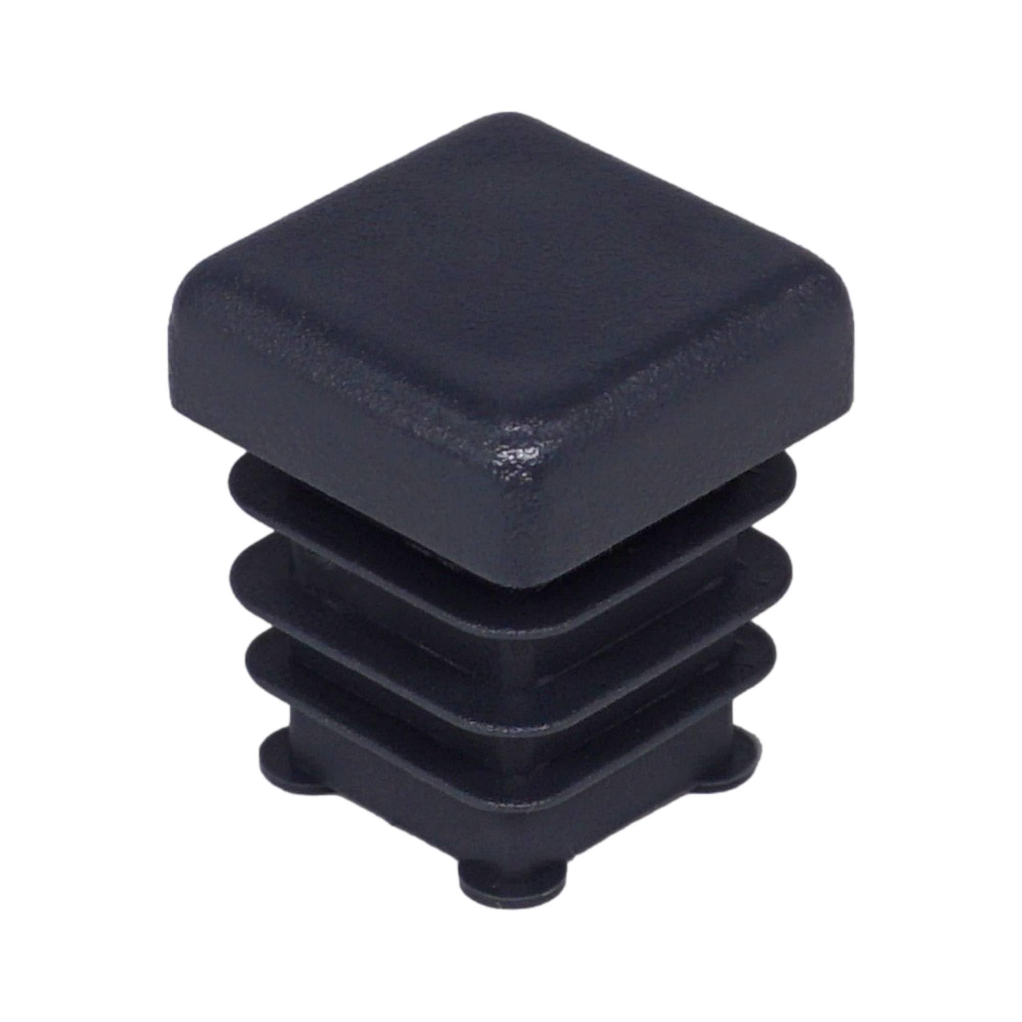 SKIR'CO (70 szt.) Kwadratowe wkładki plastikowe 16 x 16 mm, zatyczki do rur, kwadratowe wkładki do rur, wkładki do słupków ogrodzeniowych, kolor szary antracytowy RAL 7016