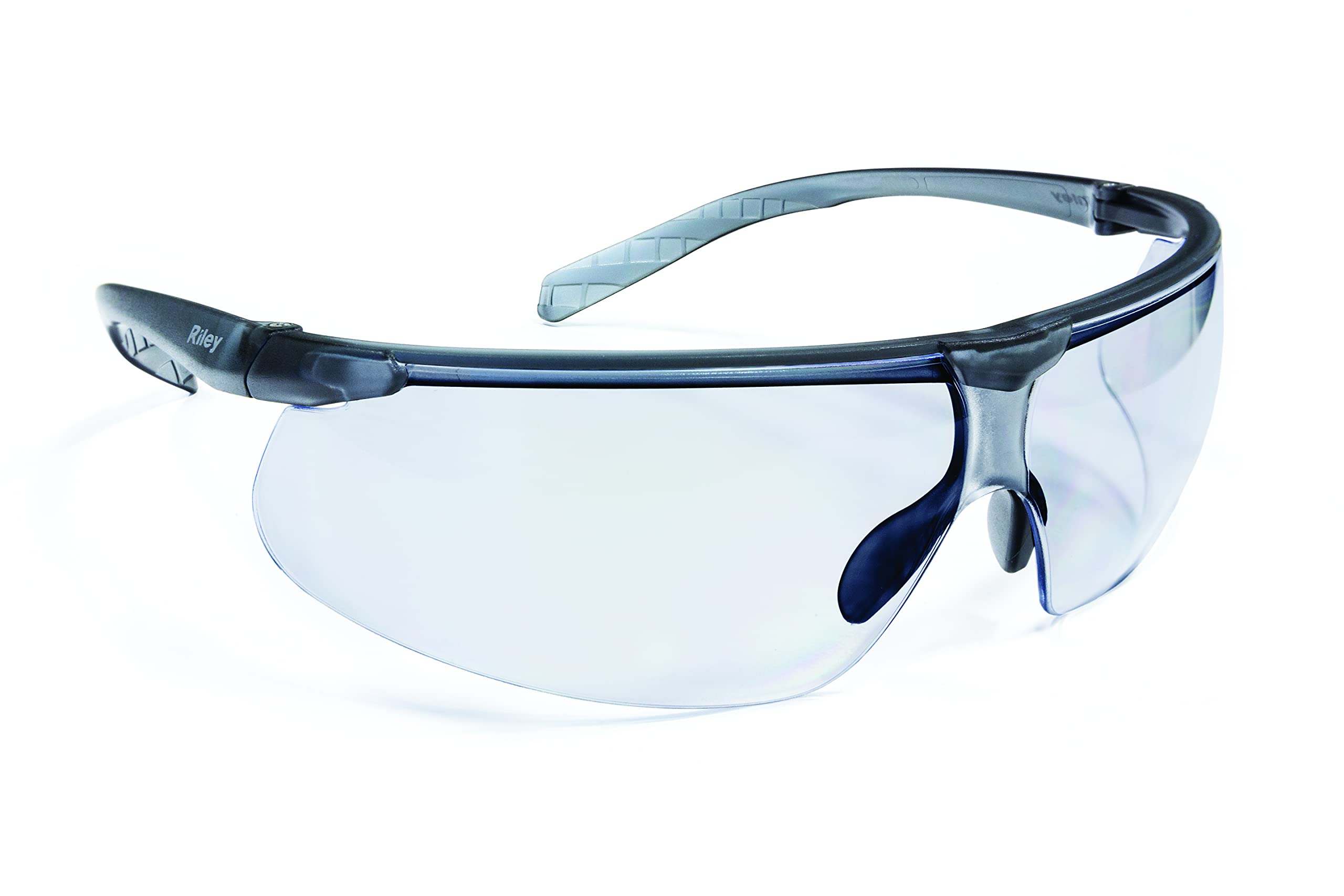 Riley Riletto Ultra Lightweight Safety Glasses Work Protective Eyewear (Black, Indoor/Outdoor)
