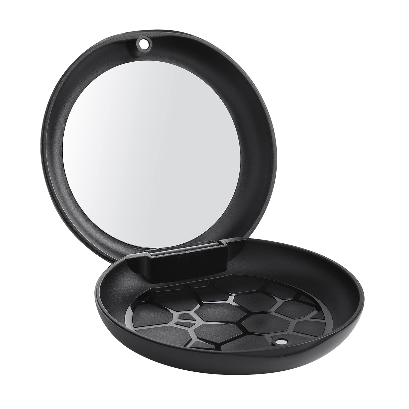 Retainer Case,Solid Orthodontic Retainer Cases with Mirror- Black