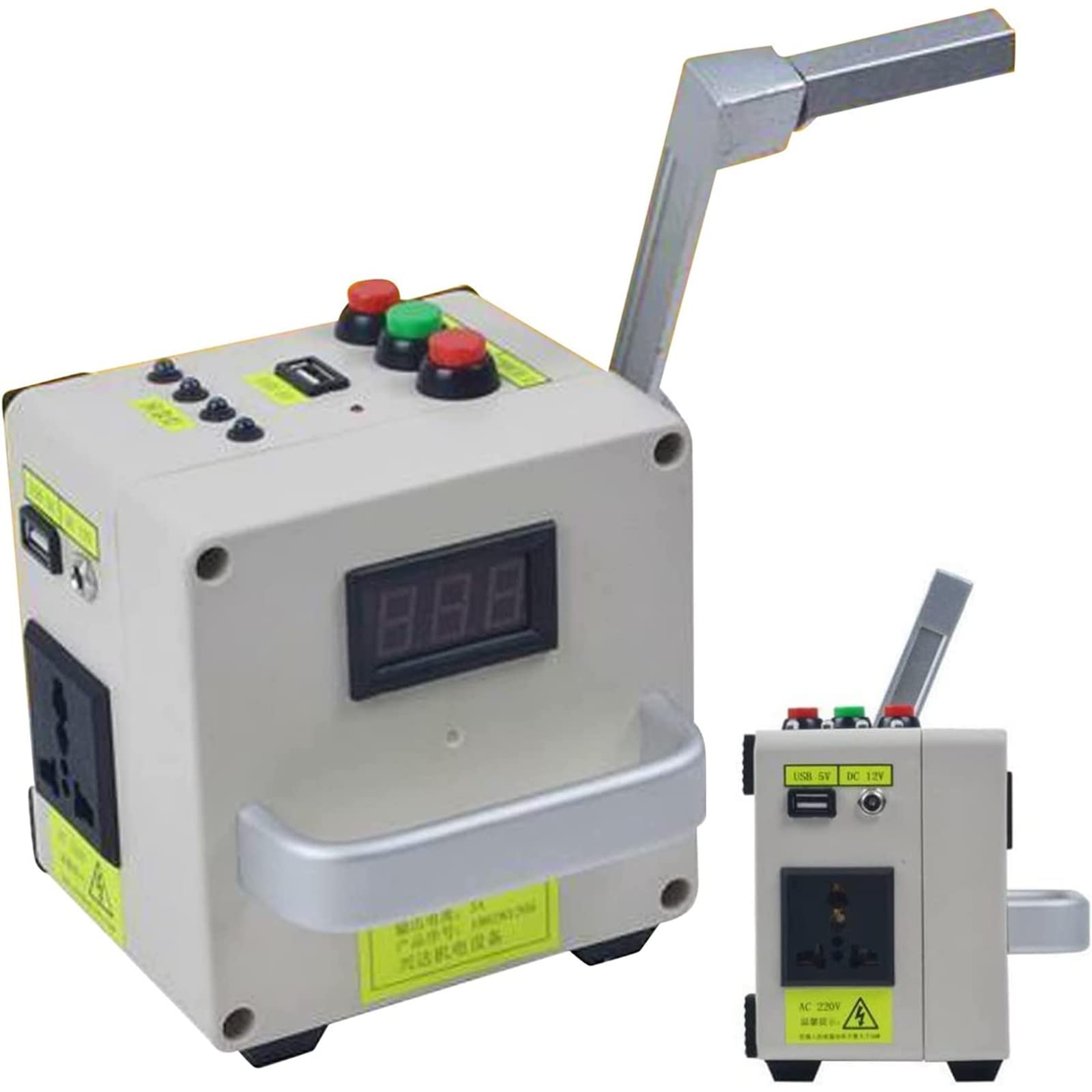 QIVGXBO Portable Hand Tool Generators, Small Scale Hand Crank Generator, for Emergency Charger Electric Camping Outdoor Home Use Lightweight Manual Generator Leunlee