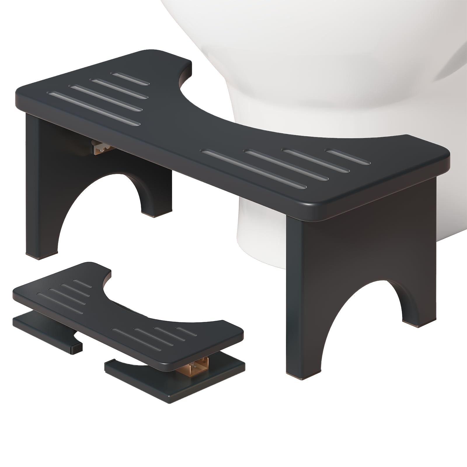 Taburete de inodoro negro
