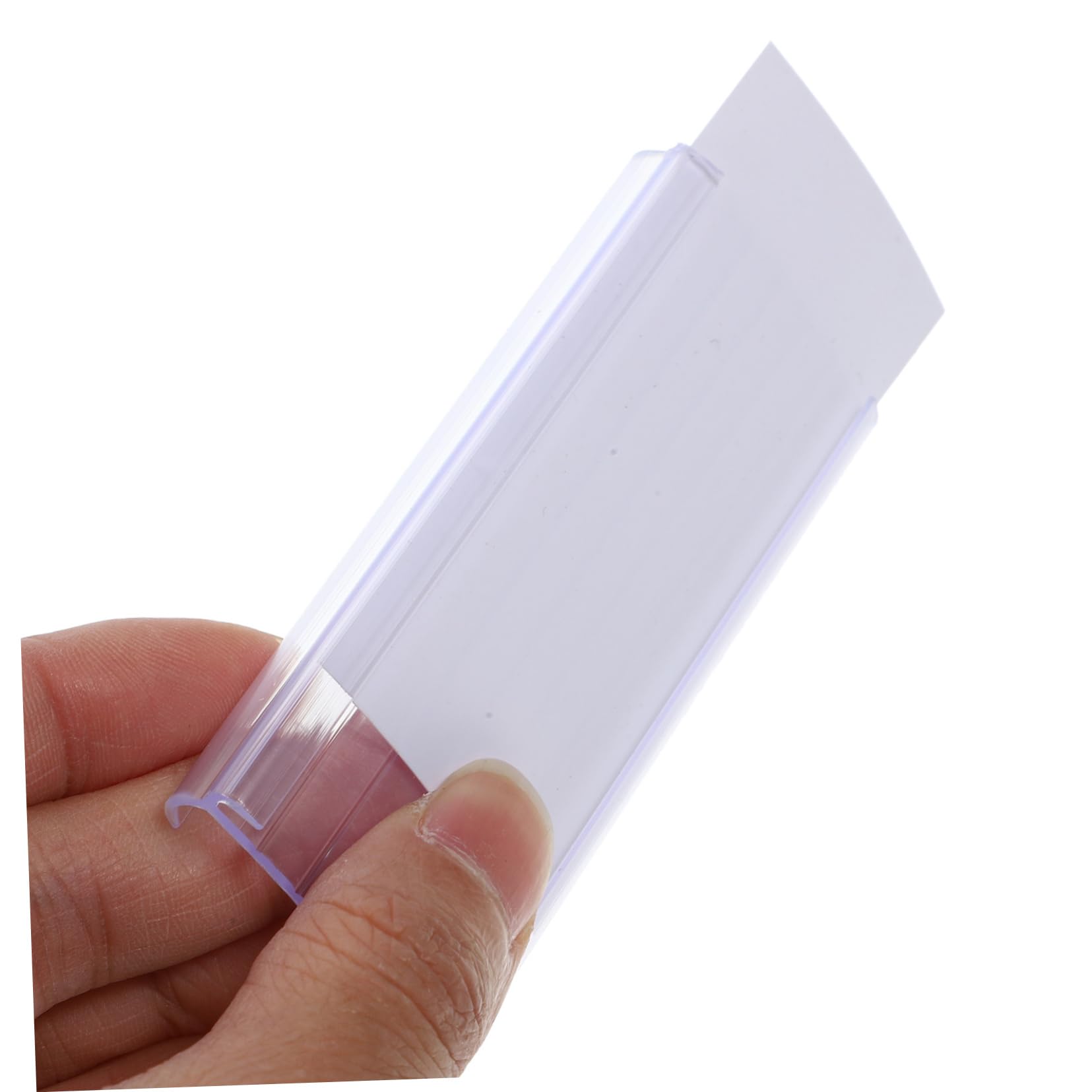 LALAFINA 80pezzi Per Cartellini Trasparenti Per Supermercati Pvc Facile Installare e Leggero Per Esposizione Negozio e Scaffali