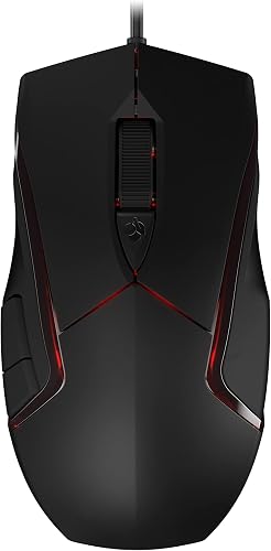CHERRY MC 3.1 Wired Gaming Mouse, High Precision Optical 5000 DPI Pixart Sensor, 6 Freely Programmable Buttons, RGB Illuminated, Symmetrical Design, Black