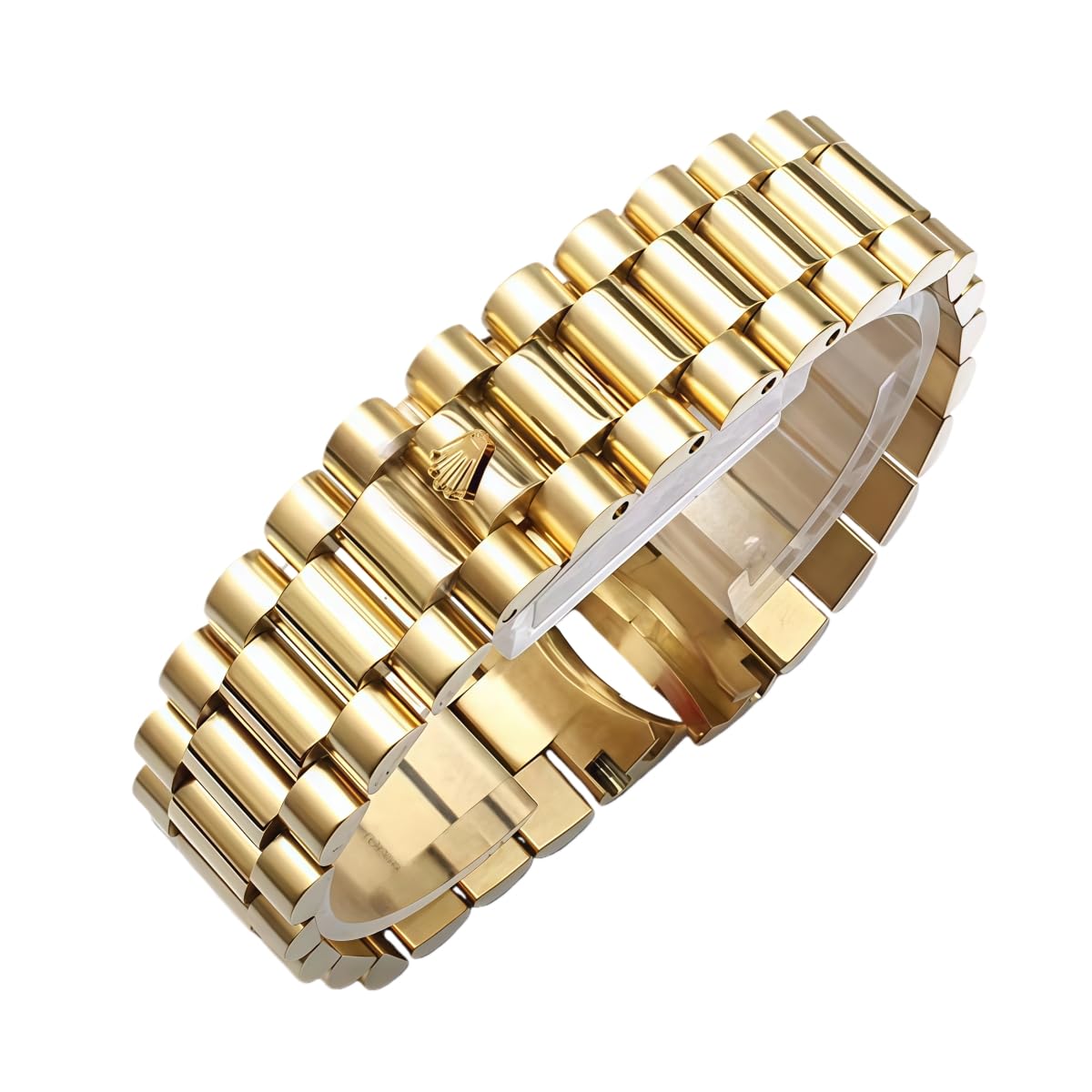 Bracciale Orologio Acciaio Inox Massiccio 13mm 17mm 20mm 21mm Estremità Curve, Cinturino Polso Metallo Donna per Rolex Oyster Perpetual Datejust