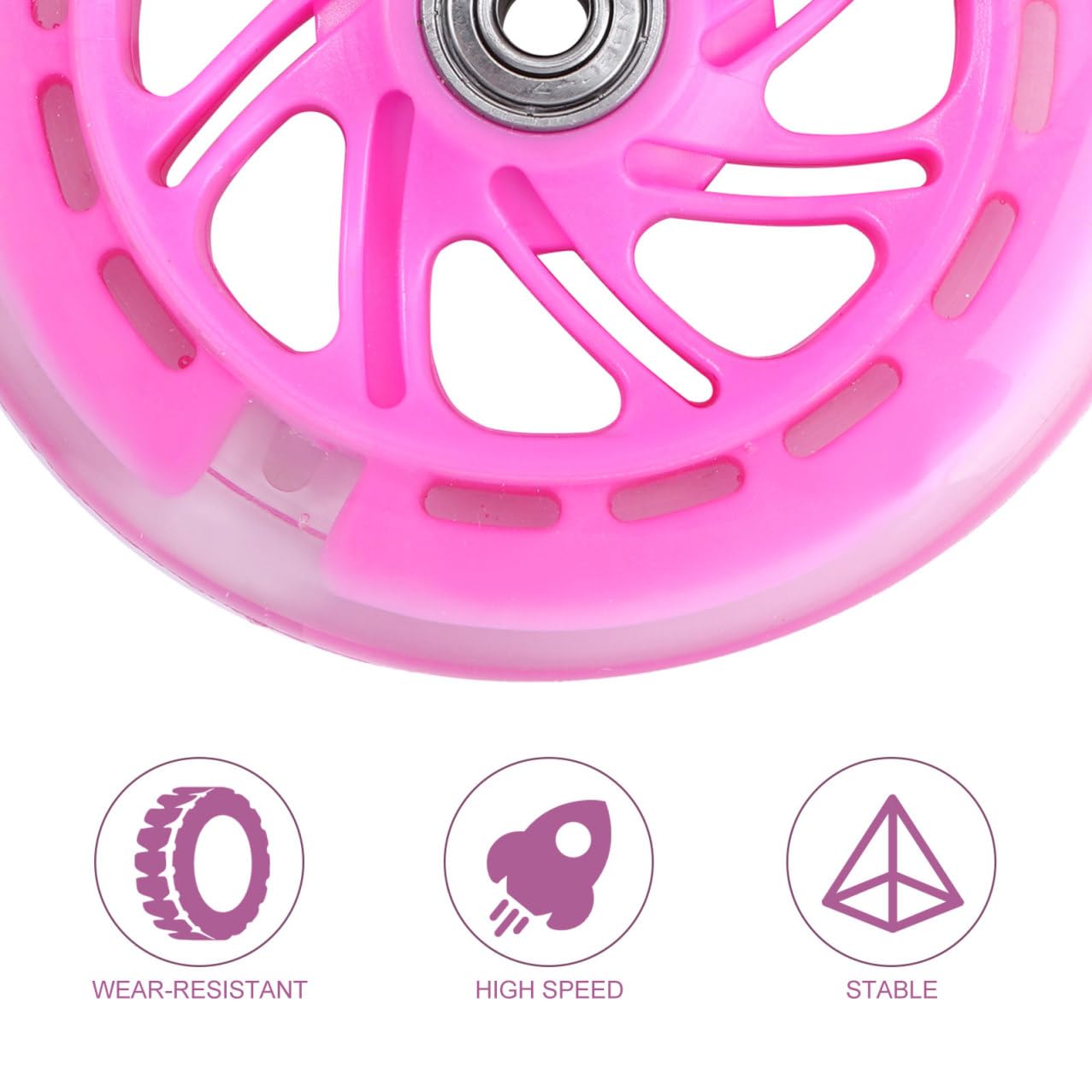 Happyyami Ruedas de Repuesto para Scooter de Pu Alta Elasticidad y Fuerte Agarre, 2 Piezas Ideales para Uso en Exteriores y Caminos