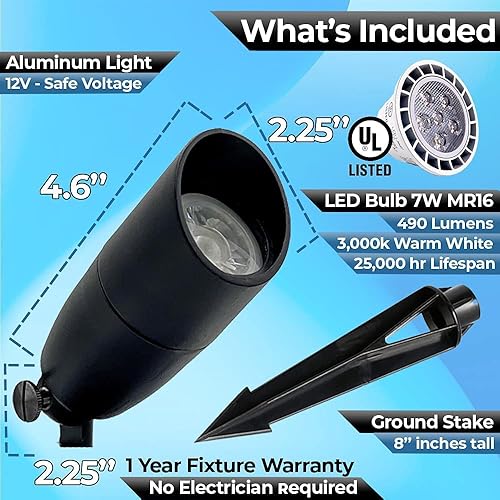 Miniatura 4 de Focos LED para exteriores, 7 W, luz LED de paisaje 111, luz de pared de metal de aluminio sólido, iluminación de seguridad, luces LED de patio para