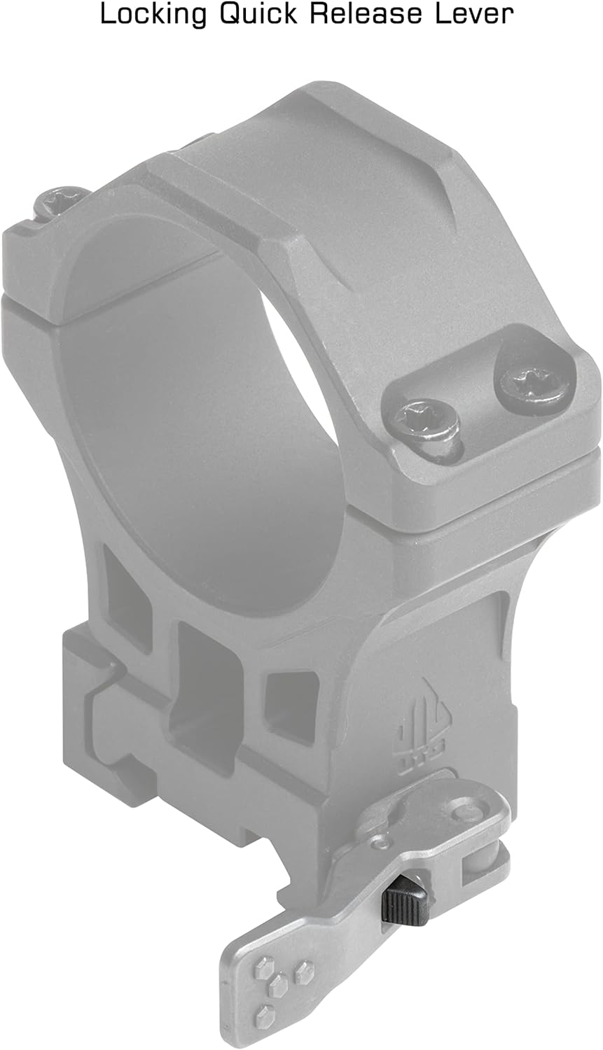 UTG ACCU-SYNC QR 34mm High Profile Scope Rings, Picatinny Black : Sports & Outdoors