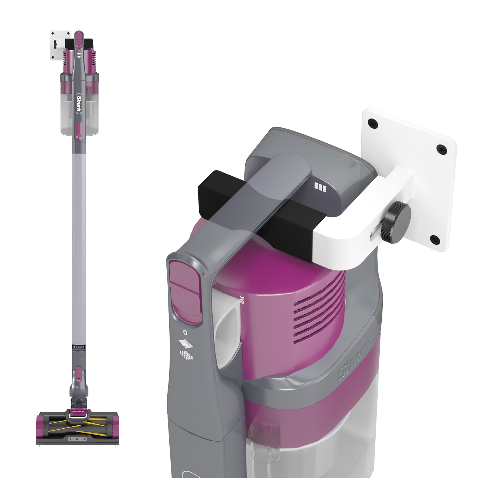 Shark Vacuum Cleaner Wall Mount Mini Shark Cordless Vacuum Stand Compatible for Shark IX141 IZ562H IZ682H IZ361H IZ462H IZ163H IZ363HT IZ483H and V7 V8 V10 V11 V12 V15 (White)
