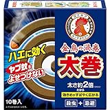 金鳥の渦巻 ハエ にも効く 太巻 10巻 ヤブ蚊 に効く 蚊取り線香 屋外 キャンプ アウトドア(防除用医薬部外品)