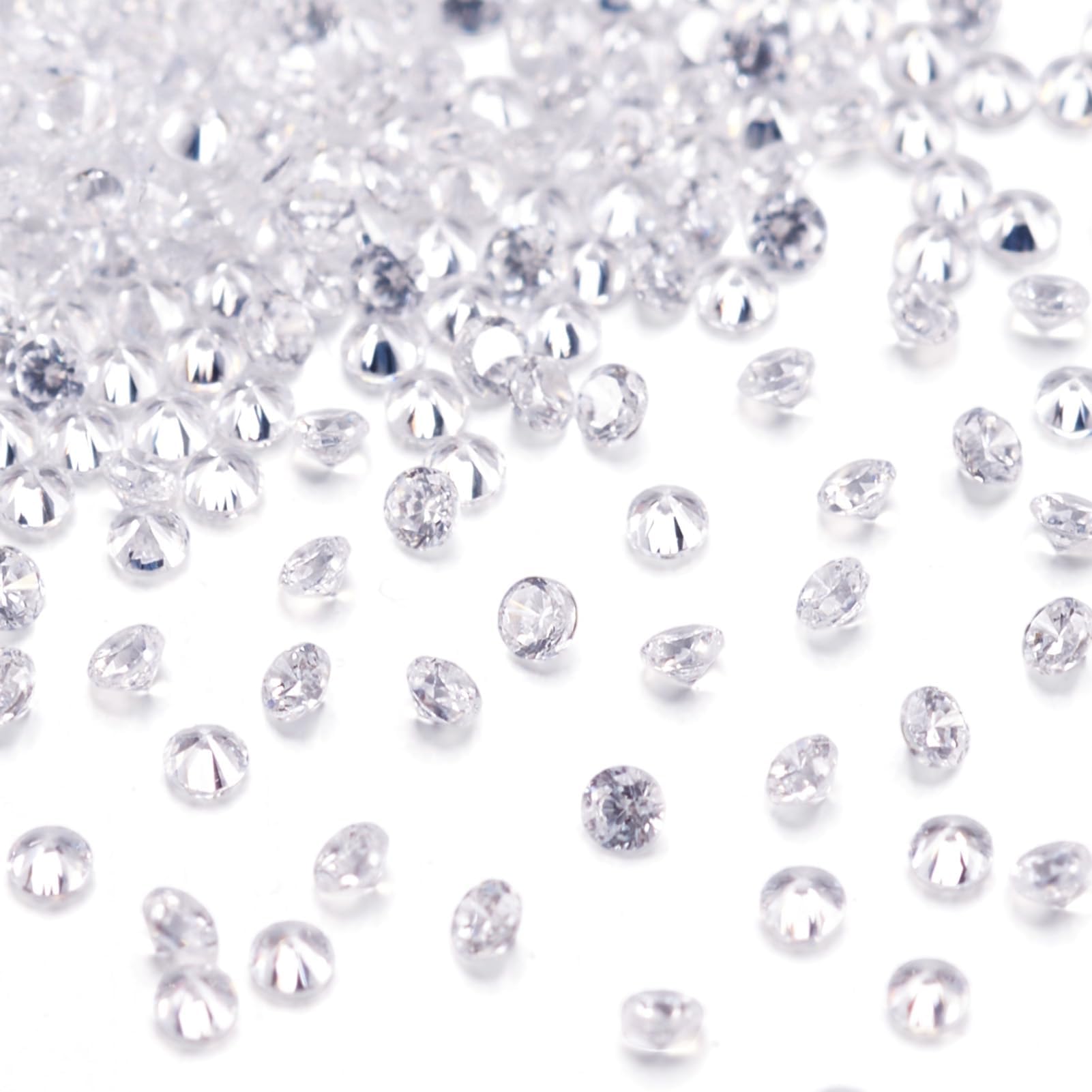 PandaHall 1000pcs Faceted Clear Cubic Zirconia Stones Loose CZ Stones 1.2mm Grade A Rhinestone Cabochons Crystal Diamond Beads for Nail Art Craft Jewelry Making