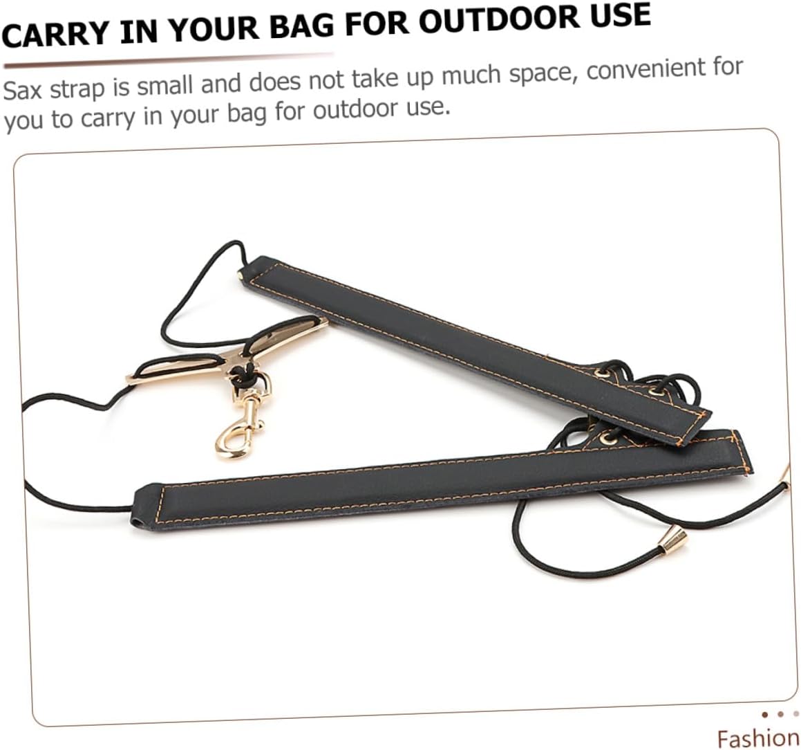 Milisten Universal Saxophone Strap Gold Thread Neck Harness Practical Alto Tenor Saxophone Shoulder Belt for Performance and Instrument Accessories