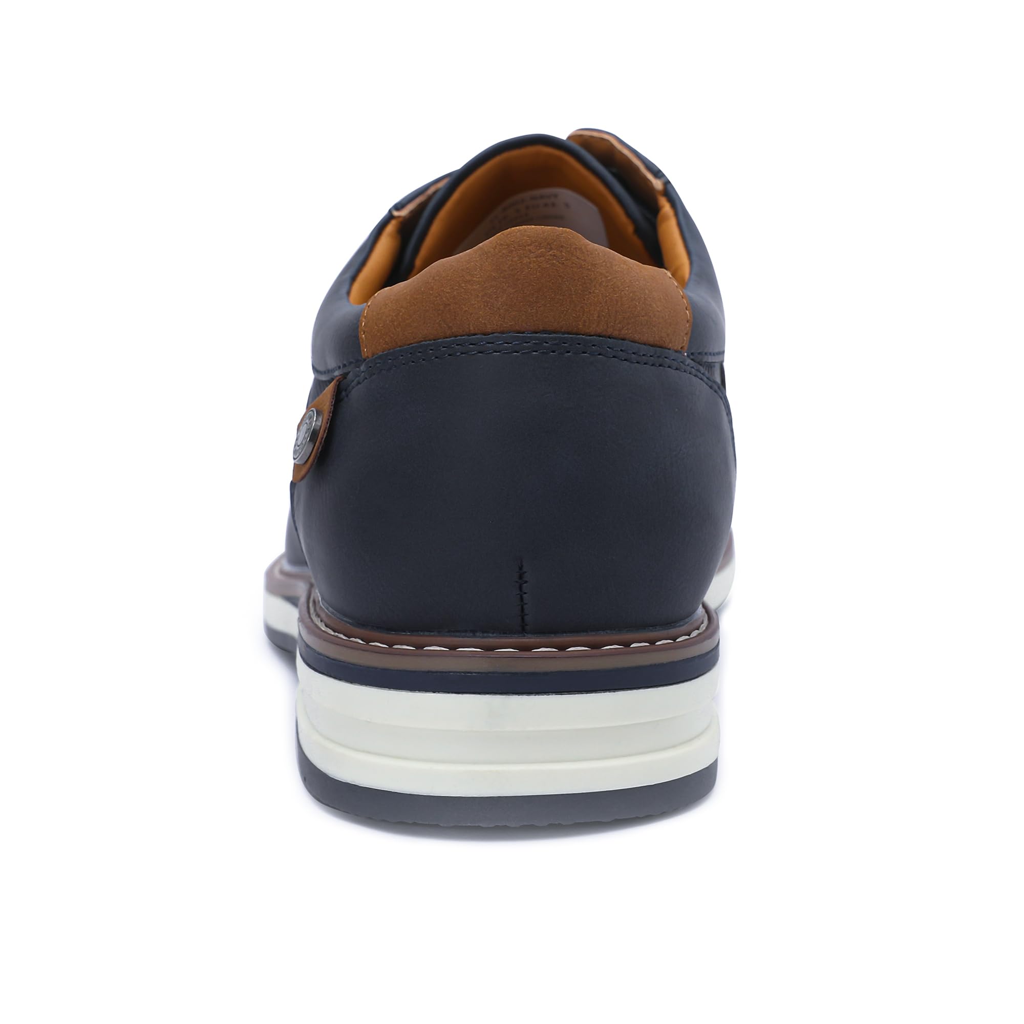 Zapatos de vestir para hombre, casuales, formales, Oxford, clásicos, con cordones, zapatos de vestir para el trabajo, Azul marino, 11 4
