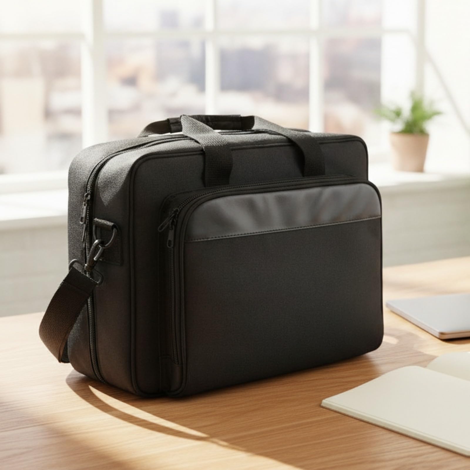 Almencla Bolso con Compartimentos Bolso con Correa Hombro smontable Ajustable Estuche Compartimentos para Escritores