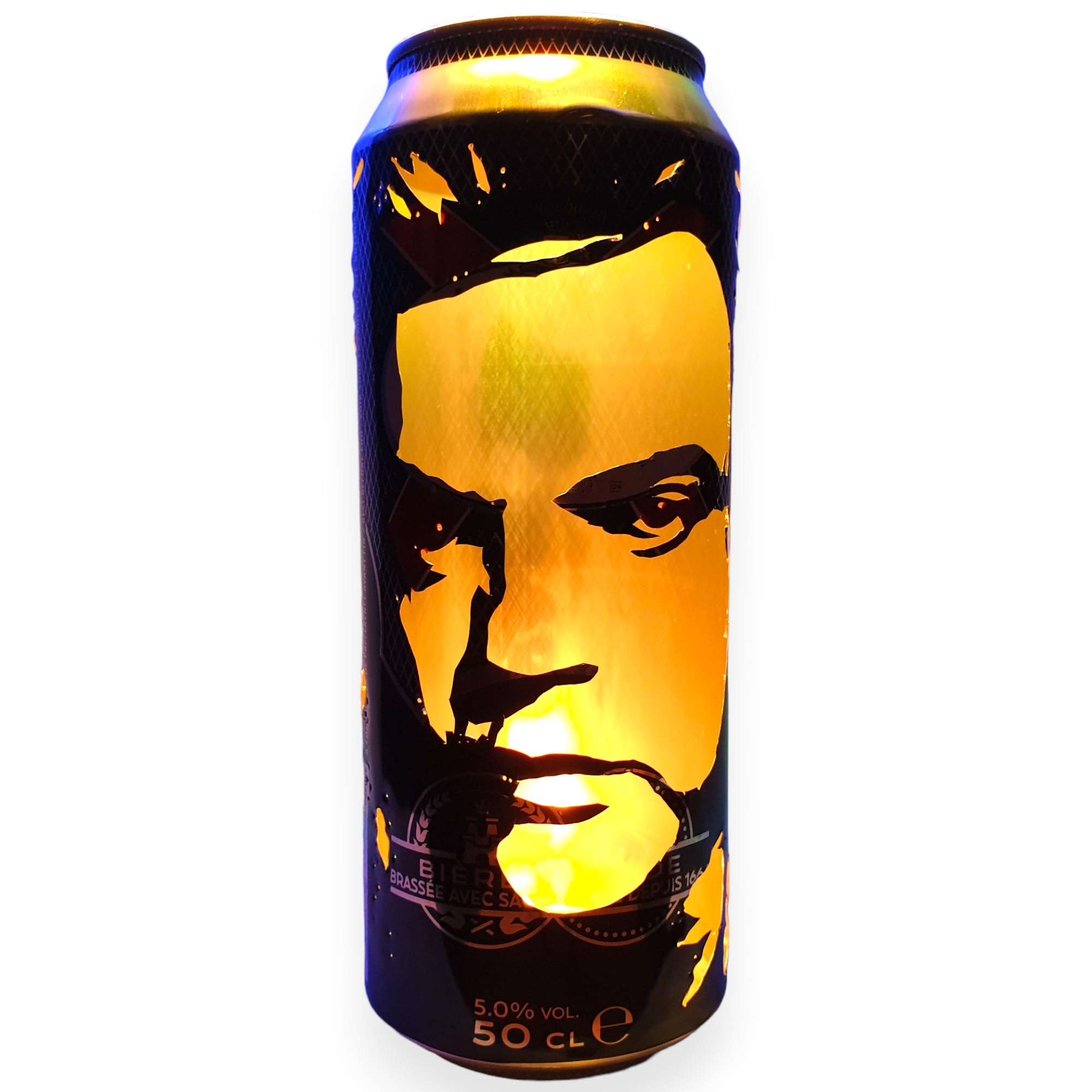 Meat Loaf Beer Can Lantern! Bat Out Of Hell Pop Art Portrait Lamp - Unique Gift!