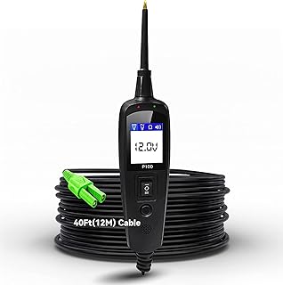TopDiag P100 testador de circuito automotivo, 12V 24V, cabo de 40 p¨¦s, testador de sonda de circuito de energia, testador de tens?o digital AC DC, kit de diagnstico autom¨¢tico¡­