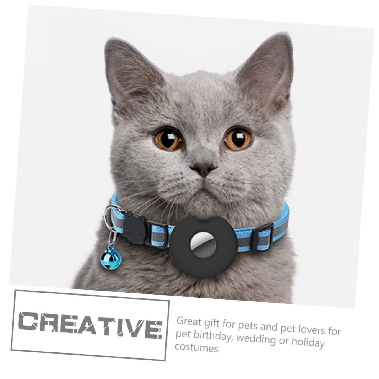 Kisangel 5pièces Collier pour Chat Réfléchissant avec Cloche Et Support Collier Ajustable pour Animaux De Compagnie pour Éviter Les Pertes pour Occasions Spéciales