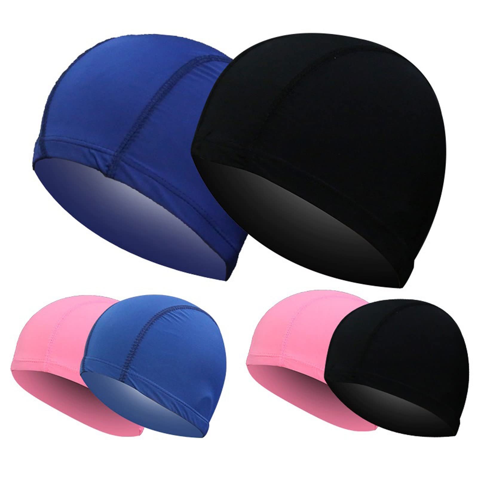 Bonnet de bain taille unique pour homme et femme - En nylon élastique - Protection des oreilles - Bonnet de piscine ultra fin