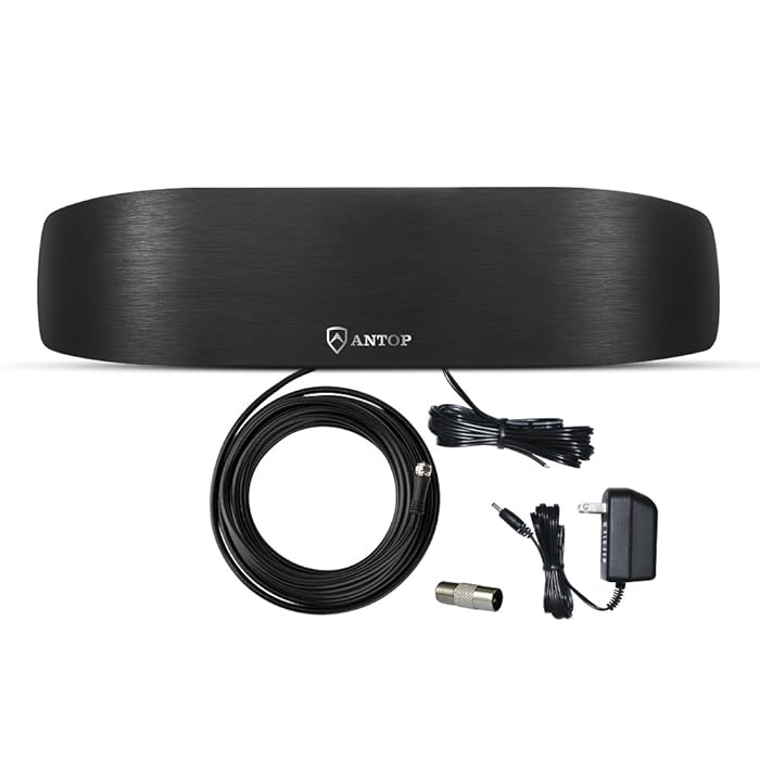 Buy ANTOP AM/FM Antenna Amplified Indoor Radio Antenna 50 Miles Range