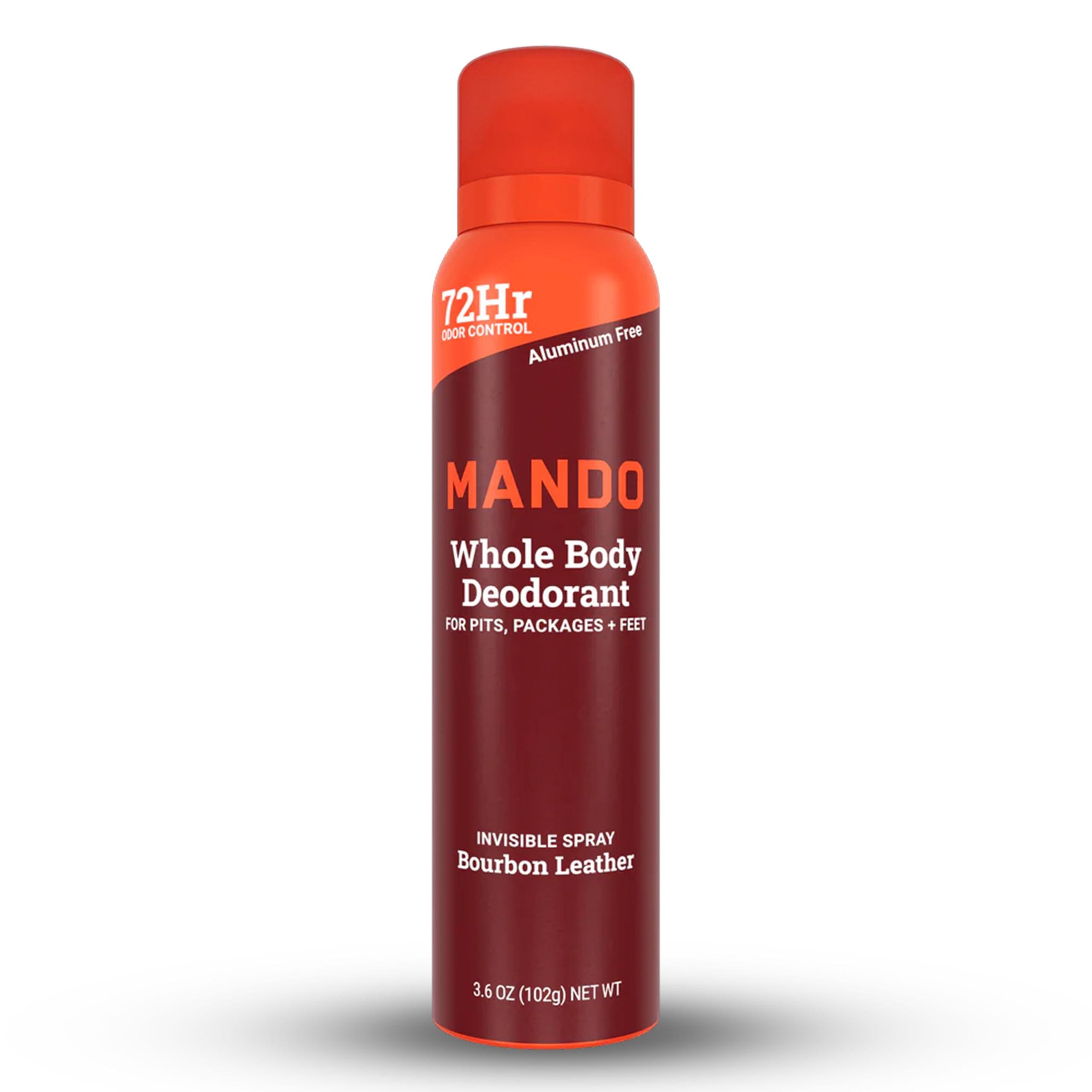 Mando Whole Body Men's Aluminum Free Invisible Spray Deodorant - Bourbon 3.6oz
