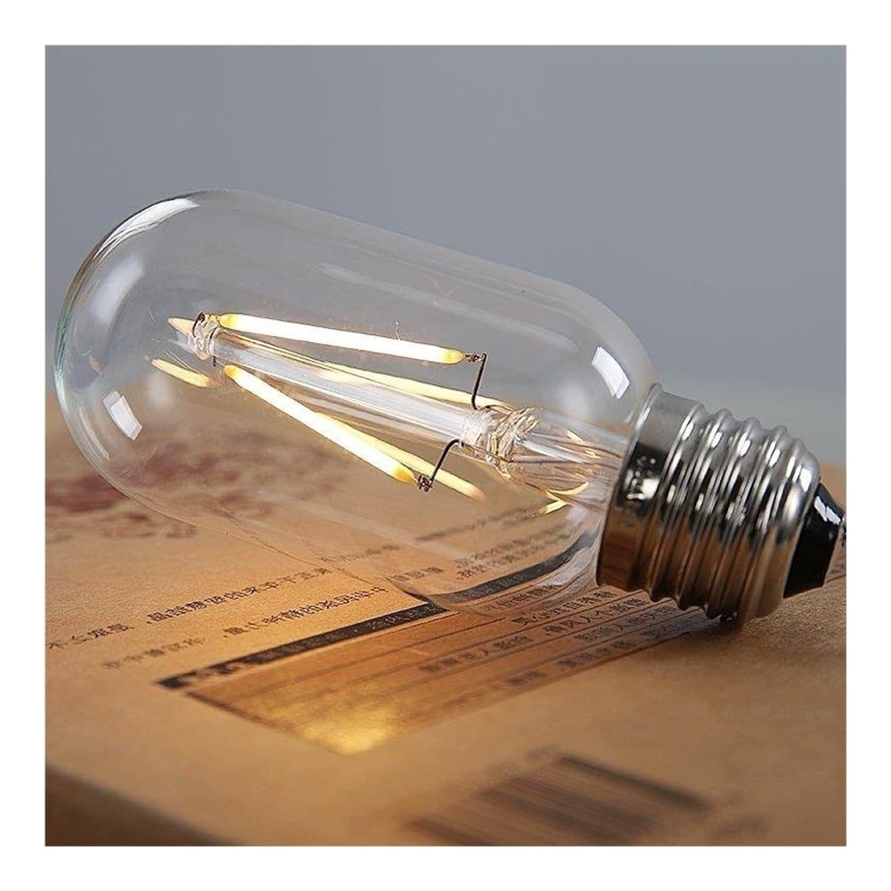 YSJX lighting, Paquete de 6 bombillas de filamento LED E27/E14 AC220V 2W 4W 6W 8W lámpara LED Edison luz de cristal de vela Retro Vintage(E27 G95 8W)
