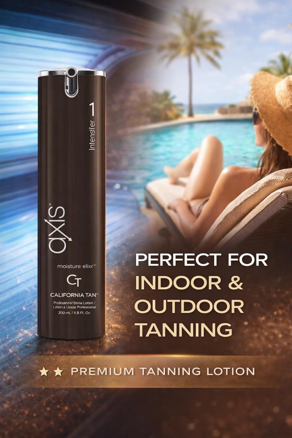 California Tan CT Axis Step 1 Intensifier Tanning Bed Lotion 6.8 ounces
