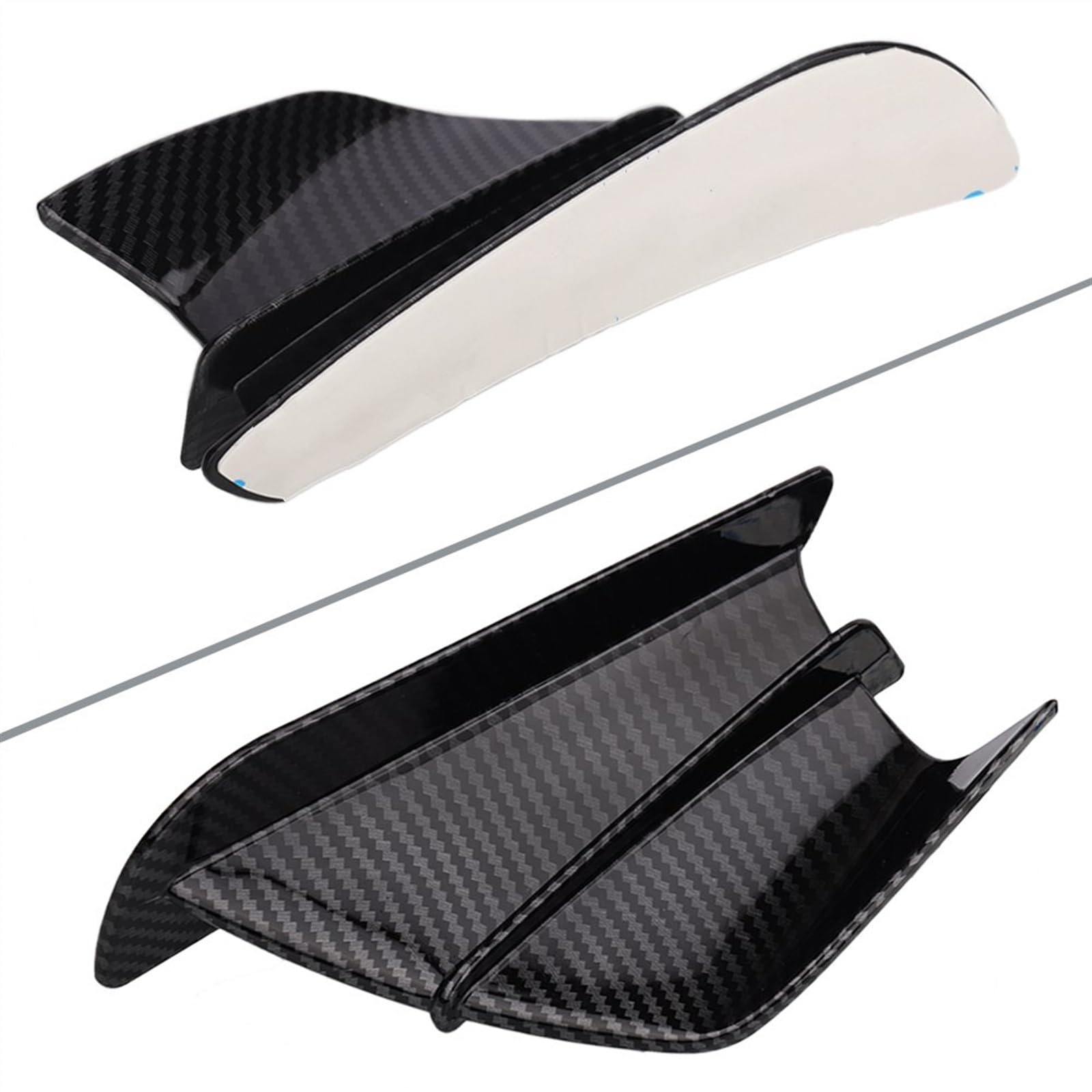 MFTGRS Für Y&amaha YZF-R1 2015-2023 YZF-R6 2017-2022 R1M 2015-2023 Motorradverkleidung Mit Festem Windflügel Und Winglet-Zubehör(Schwarz