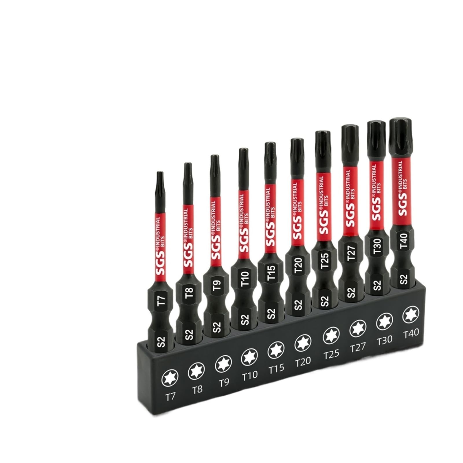 Juego de puntas de destornillador Torx de seguridad con vástago de 1/4 para metal