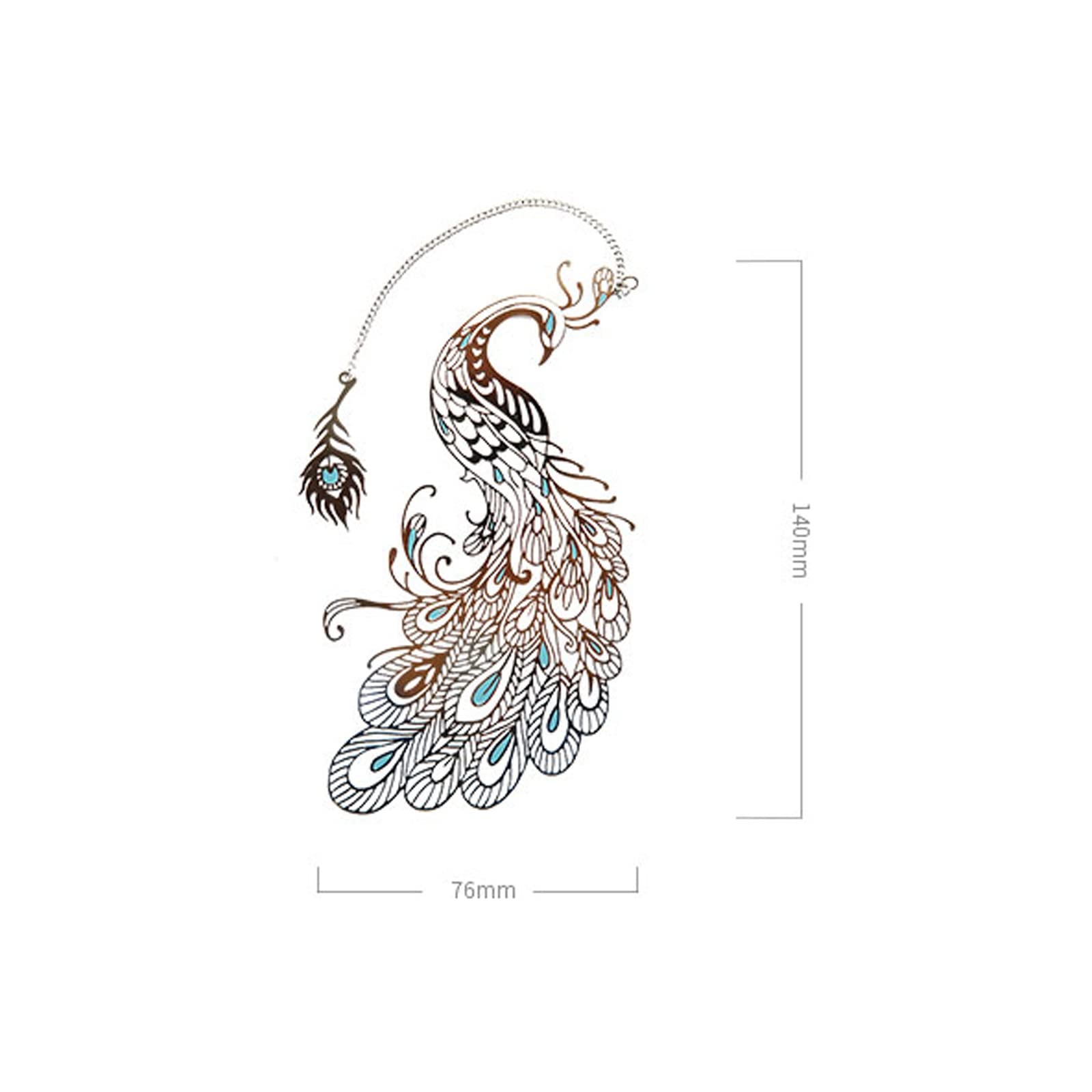 Marque Pages Peacock Bookmark Metal Graduation Enseignant Enseignant Cadeaux for Femmes Ses Filles Lecteurs Amis Femme Signets