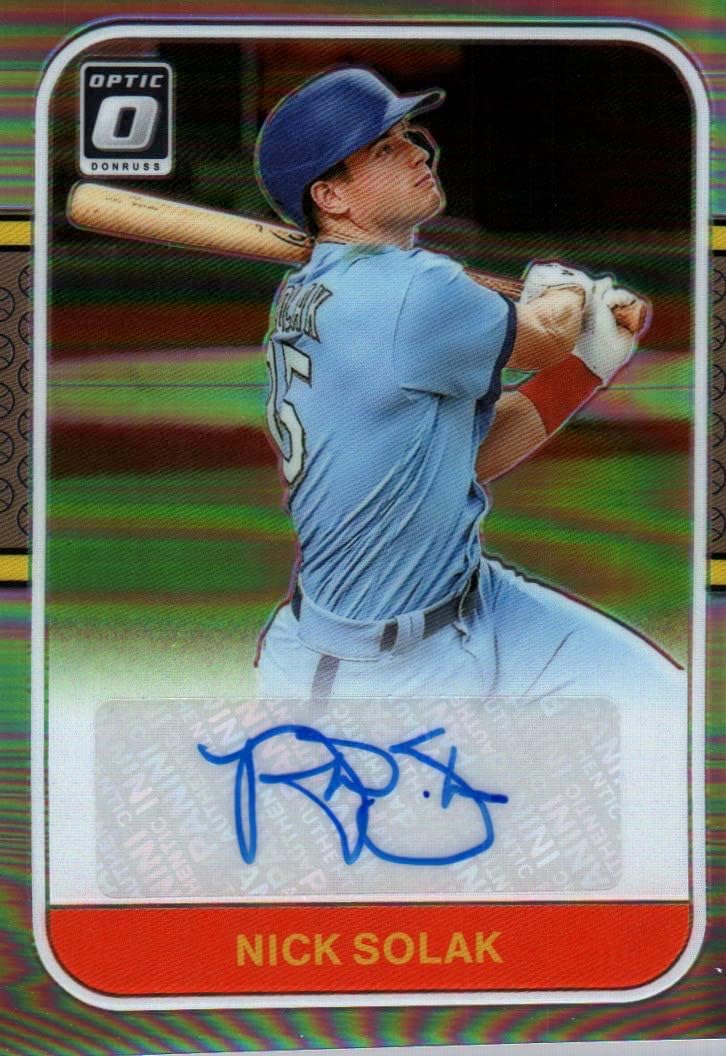 Nick Solak Autographed Donruss Optic Collectible Baseball Card - 2021 Panini Donruss Optic Baseball Card #RS87-NS (Rangers) Free Shipping & Tracking! (MM)