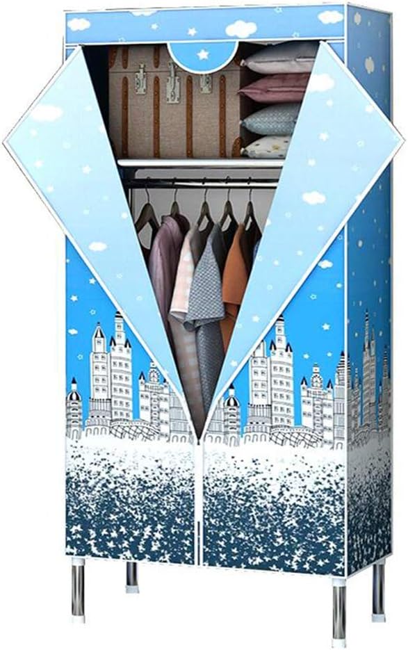 Cloth Wardrobe Clothes Closet, Portable Closet Wardrobe Storage Closet Standing Closet Fabric Cabinet Portable Wardrobe,A_66X45X168CM