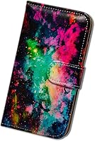 Vista 8 de Funda para Samsung Galaxy Note 20 Ultra 5G, colorido universo cielo, funda de piel con tapa para teléfono con ranura para tarjeta, soporte