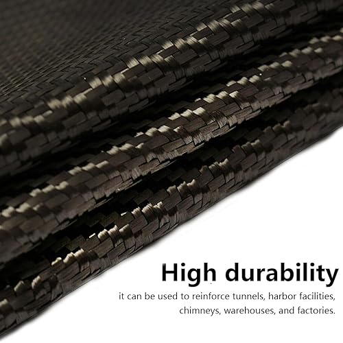Miniatura 4 de Rollo de tela de fibra de carbono de 3.28 pies x 12 pulgadas, tela de malla de fibra de carbono, hoja de fibra de carbono, rollo de tela pura para