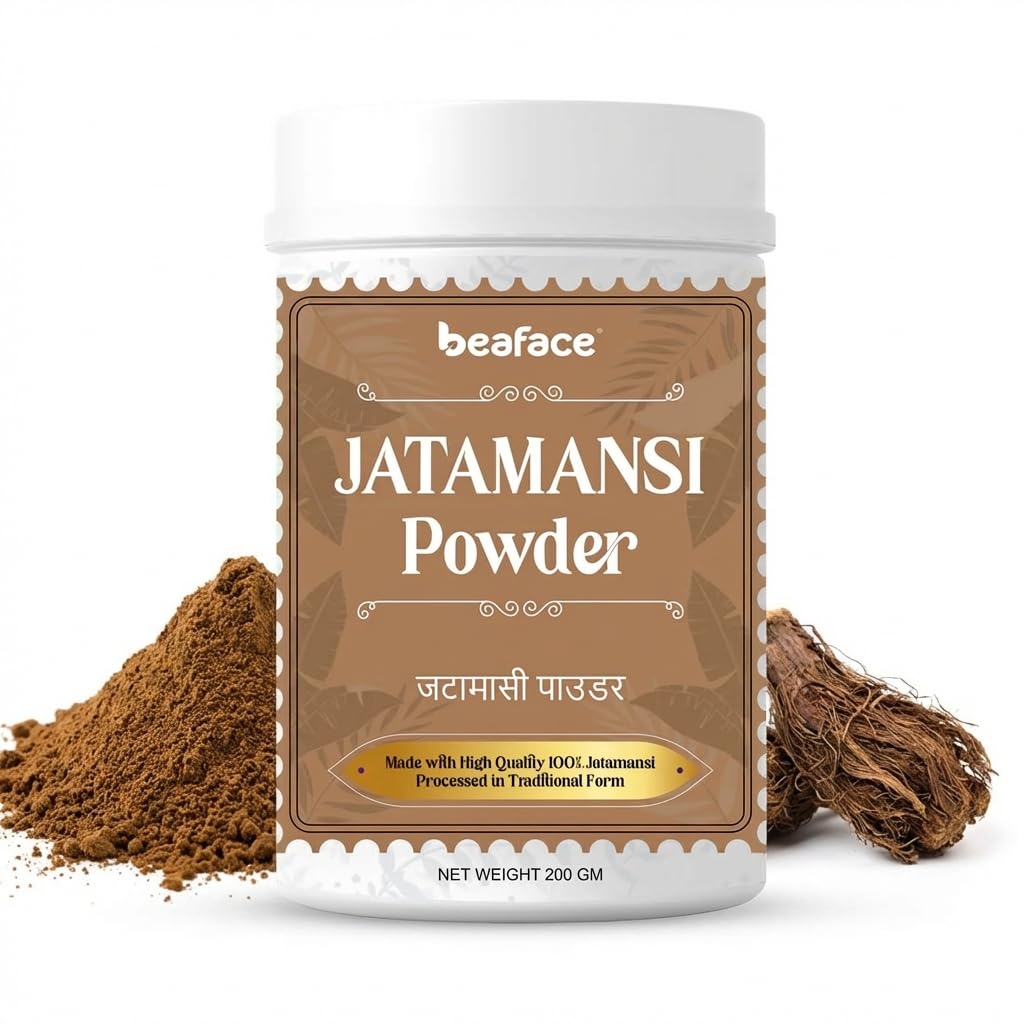 Beaface Jatamansi Powder 200 gm | For Strong, Shiny, and Silky Hair | For Dandruff & Spilt Ends Free Hair | Moisturizes Scalp-image-35