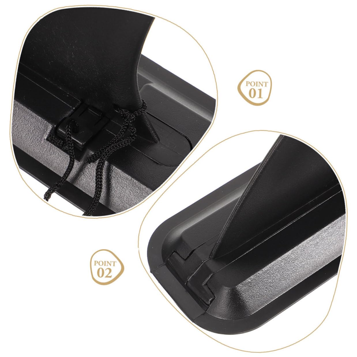 NOLITOY 2 Sets Ailerons pour Planche de Surf et Paddle Board en Plastique Noir, Séparateur d'eau Amovible Fixation Coulissante pour Meilleure Stabilité et Contrôle