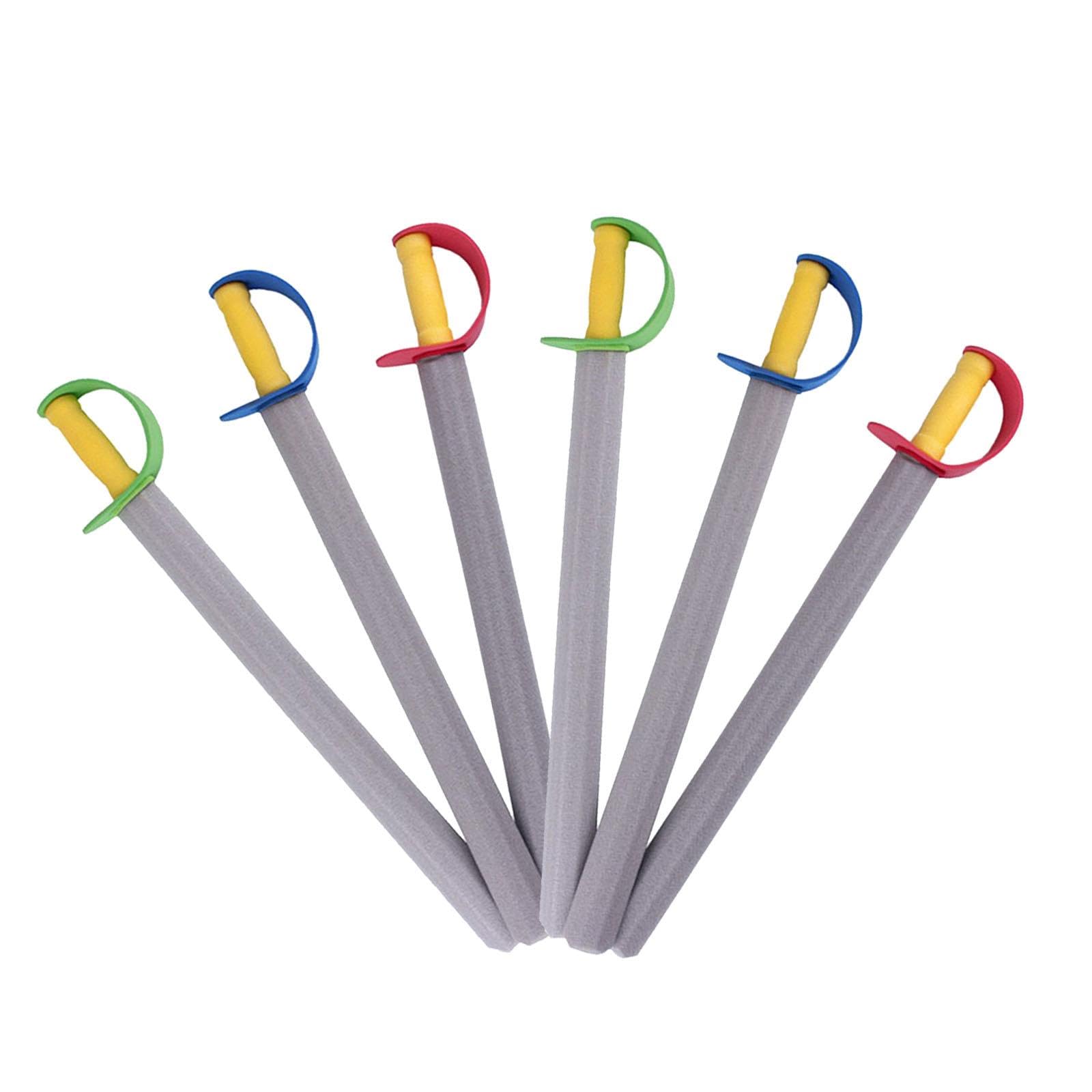 6X Spade di Schiuma Pirata Cavaliere Gioco di Ruolo Bambini Gioco di Finzione
