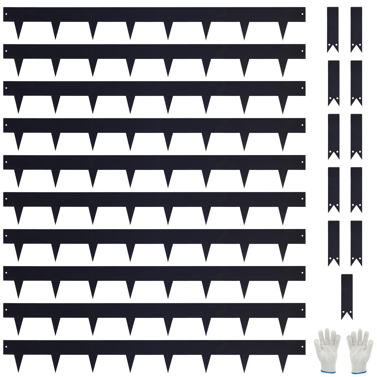 Pmango 10-Pack Galvanized Steel Edging