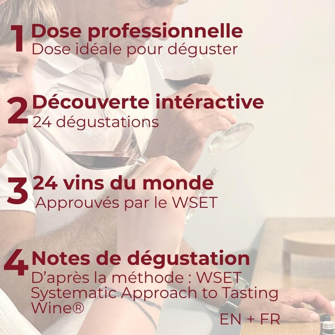 Calendrier de l’Avent Vin “24 Blind Tastings” – 24 vins x 20 mL – Dégustation à l’aveugle (rouge, blanc, rosé), idée cadeau originale homme/femme