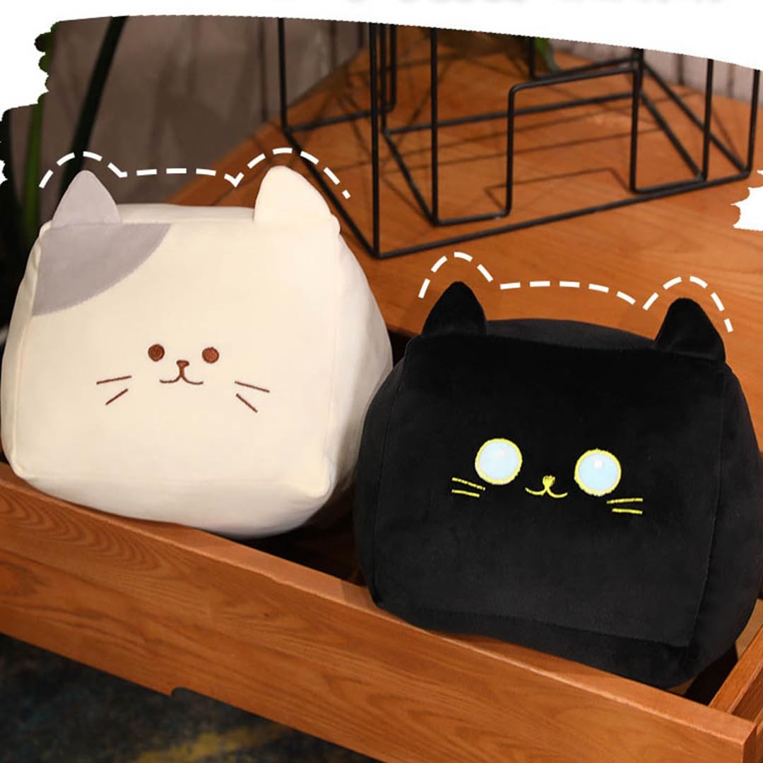 Amazon.co.jp: 猫 ぬいぐるみ ふわふわ ねこ 正方形のねこのおもちゃ