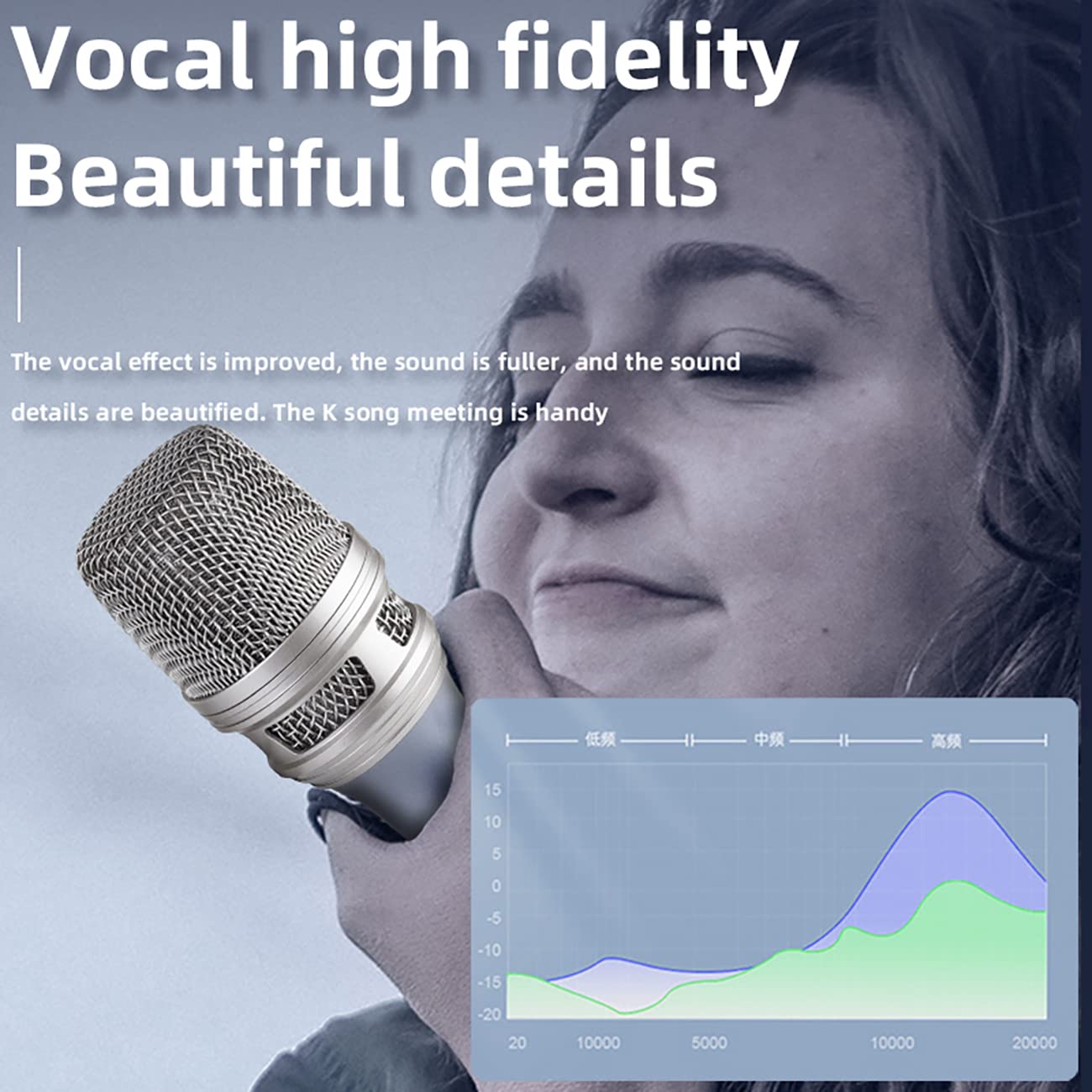 Depusheng C90 microfono dinamico con Cable Profesional Vocal Micrófono Karaoke de Mano para Canto, Discurso, Boda, Escenario, Actividad al Aire Libre