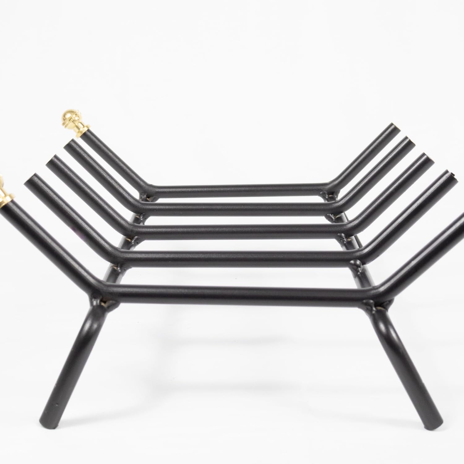 MOHOME Brucialegna per Camino in Ferro Nero Made in Italy 5 Barre Griglia 37x35x16 cm Resistente Braciere per Camino Poggia Legna Piedi Rialzati Portalegna per Caminetti Accessori Attrezzi Camino