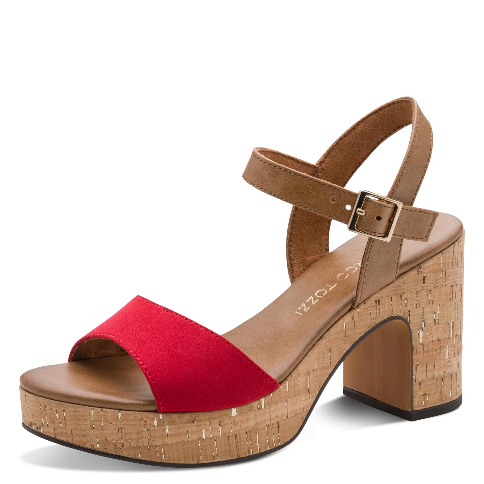 MARCO TOZZI Women's Damen Sandale 2-28008-42, red, 6.5 UK