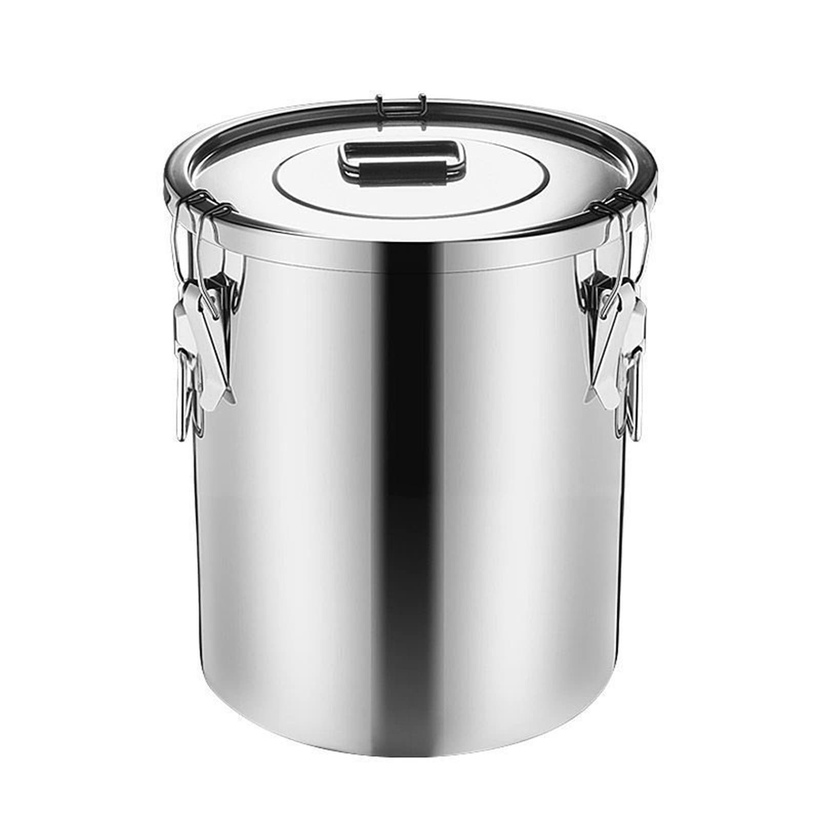 GTHTUHFD Stainless Steel Milk Can With Airtight Lid, 11L-140L Milk Bucket For Transport, Brewing, Storage - Liquid & Solid Use,35x60cm