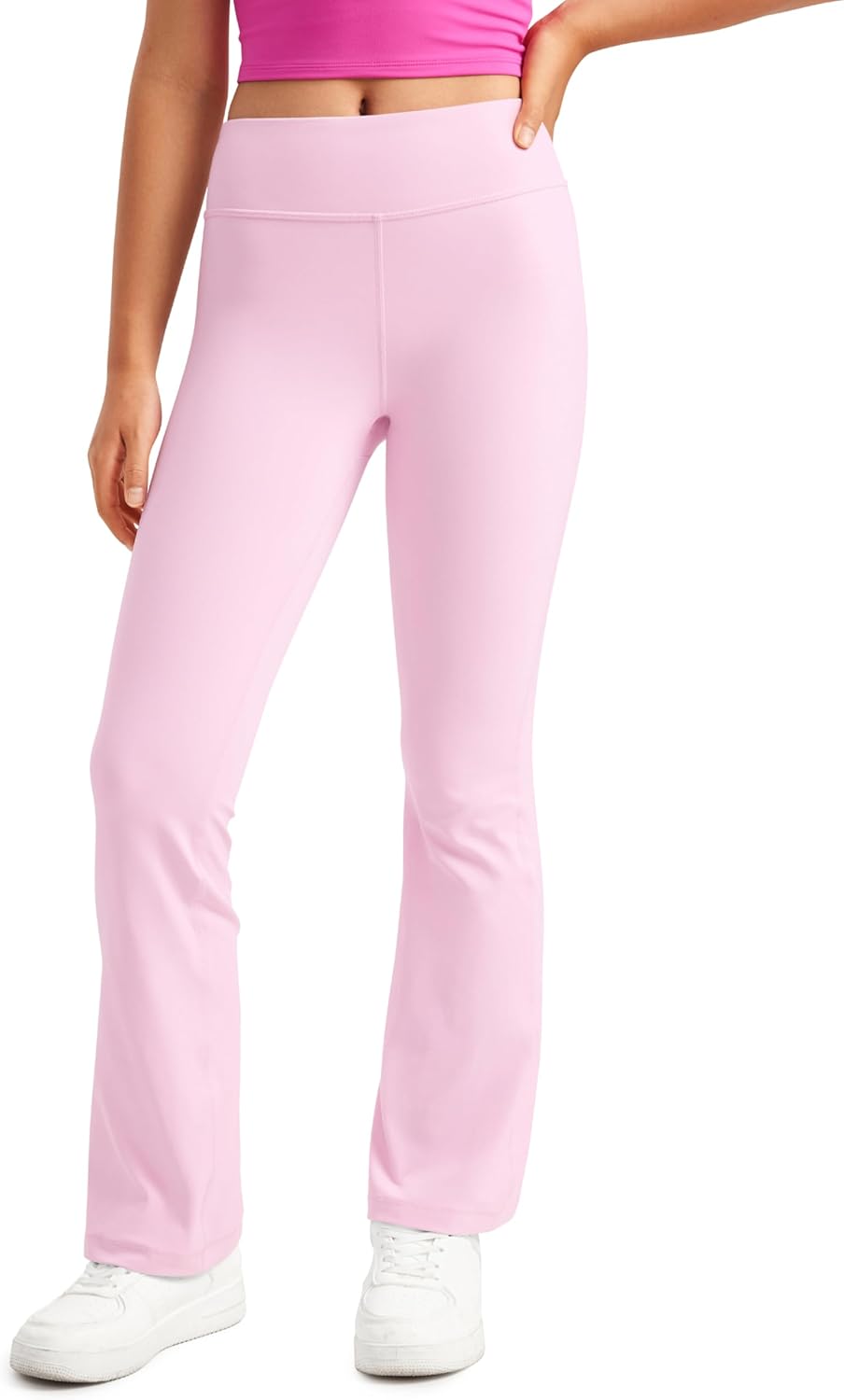 CRZ YOGA Girls Butterluxe High Waist Yoga Flare Leggings - Dance Casual Athletic Pants Bell Bottoms Bootcut Kids Teen