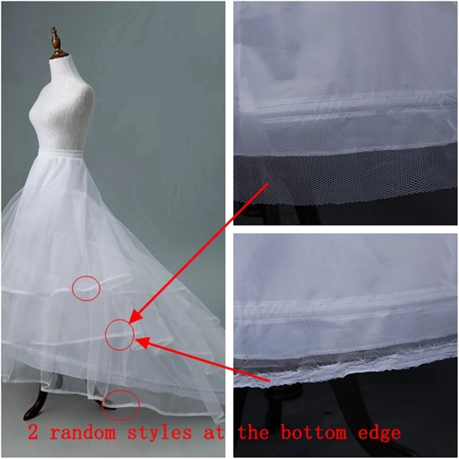 Wedding Dress Trailing Petticoat Wedding Petticoat Large Trailing Underskirt Bride Petticoats
